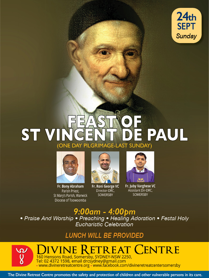 PRESS RELEASE - The Vincentian Family celebrates the Feast of Our